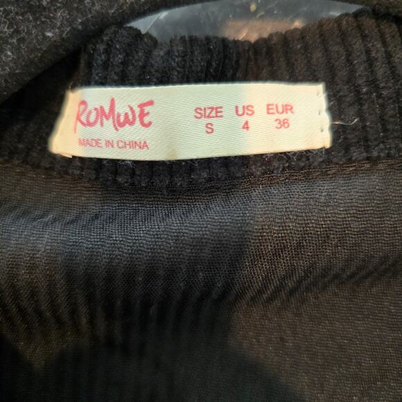 Romwe Cropped Colorblock Jacket Long Sleeve Corduroy Size S - Picture 7 of 8